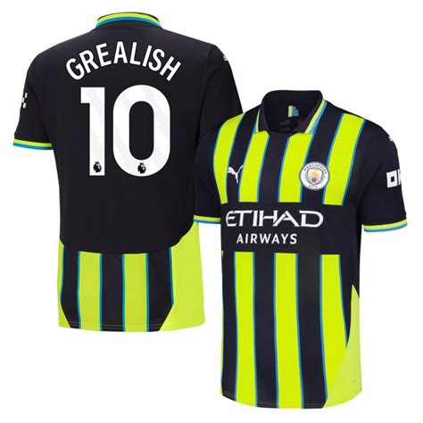 Maillot Manchester City Exterieur 2024 2025 Grealish Foot Soccer Pro