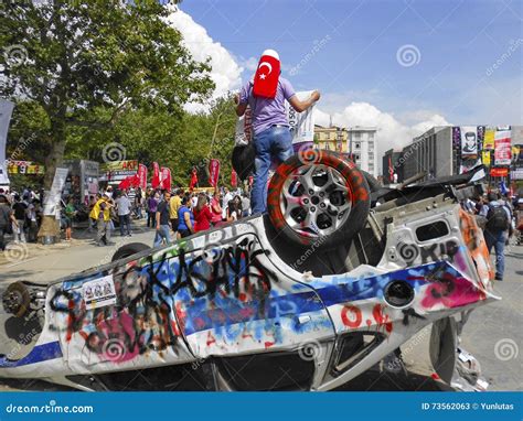 Taksim Gezi Park Protests And Events Taksim Square Burned A Pol