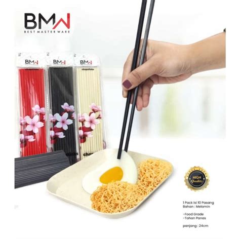 Jual SUMPIT MELAMINE CHOPSTICK 10 PASANG MELAMINE ALAT MAKAN MIE