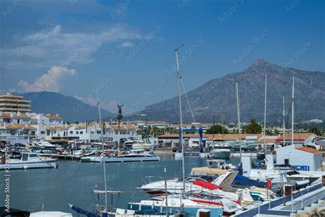 Puerto Banus Marbella Costa Del Sol Spain Whitewashed Buildings And