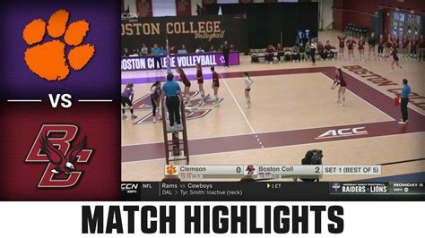 Clemson Vs Boston College Acc Volleyball Highlights 2023 Youtube