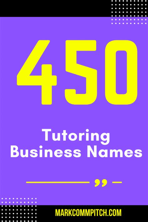 450 Cute And Catchy Tutoring Business Names