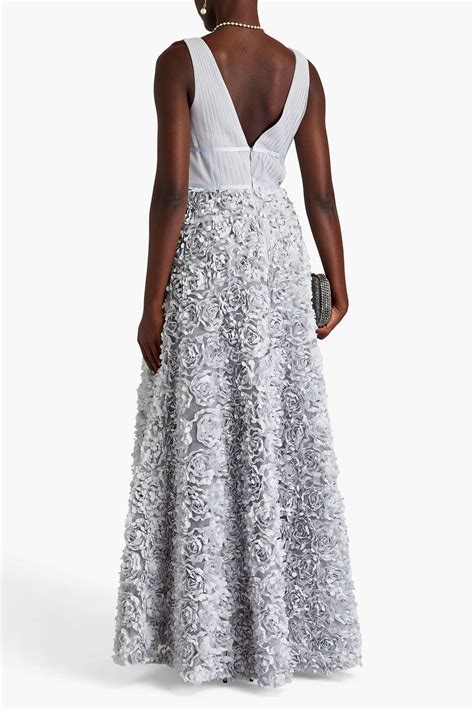 Marchesa Notte Floral Appliqu D Tulle Gown The Outnet