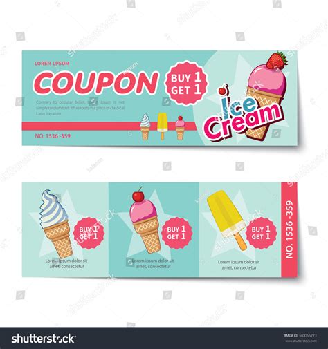 1120 Ice Cream Coupon Images Stock Photos And Vectors Shutterstock