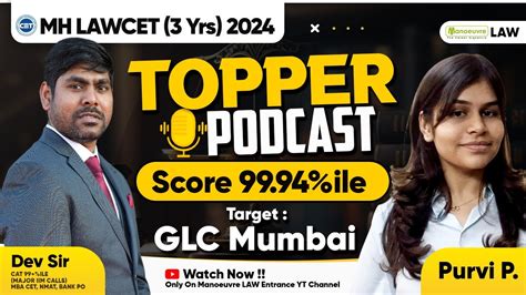 Mh Lawcet Yrs Topper Podcast Purvi Score Ile Target