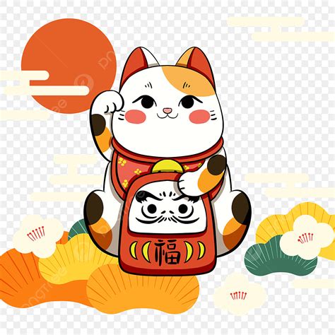 Lucky Cat Clipart Transparent Background Cute Style Mascot Lucky Cat