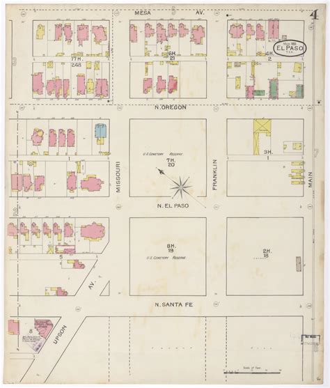 El Paso 1893 Sheet 4 Side 1 Of 1 The Portal To Texas History