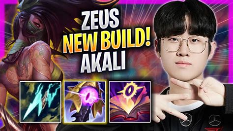 Zeus Tries New Akali Build T1 Zeus Plays Akali Top Vs Poppy