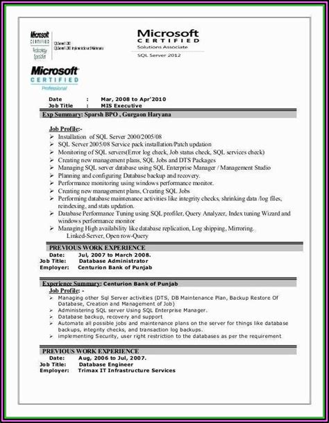 Sample Resume Format For Mis Executive Resume Resume Examples Edv1vml2q6