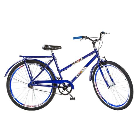 Bicicleta Tipo Barra Forte Aro Aero Azul Freio V Brake R