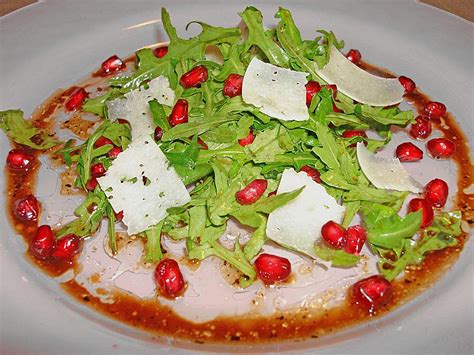 Rucola Granatapfel Salat Mit Pecorino Von Bushcook Chefkoch