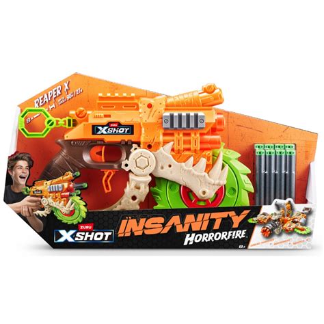 Xshot Insanity Horror Fire Reaper X Fdart Blaster With 8 Darts Outdoor Sports And Pool Toys