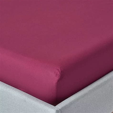 Homescapes Plum Egyptian Cotton Deep Fitted Sheet 200 Tc Double Diy