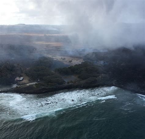 Hawaii Kilauea Volcano Update Usgs Map Shows Lava Closing In On Boat