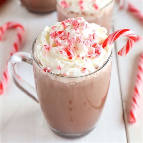 Healthier Slow Cooker Peppermint Hot Chocolate The Busy Baker