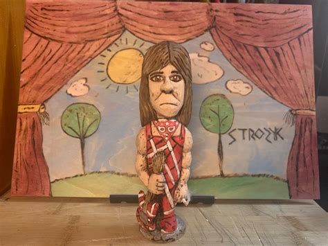 Hand Carved Eddie Van Halen Figure With Frankenstrat Made From Etsy