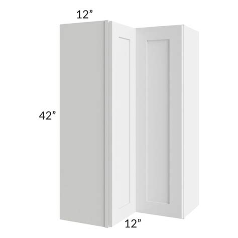 Southport White Shaker 24x42 Easy Reach Corner Wall Cabinet The RTA Store