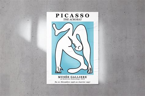 Prints Art And Collectibles Pablo Picasso Acrobat Print Exhibition Poster Pe