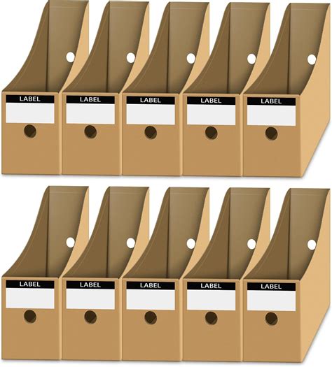 Dudsoeho Magazine File Holder Pack Cardboard Magazine Holder With