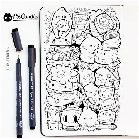 Pic Candle Todays Doodle Dec Robots Doodle Art Cute Doodle