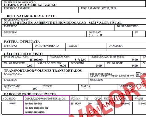 E683 Inclusão de observação na descrição do produto na emissão de nota