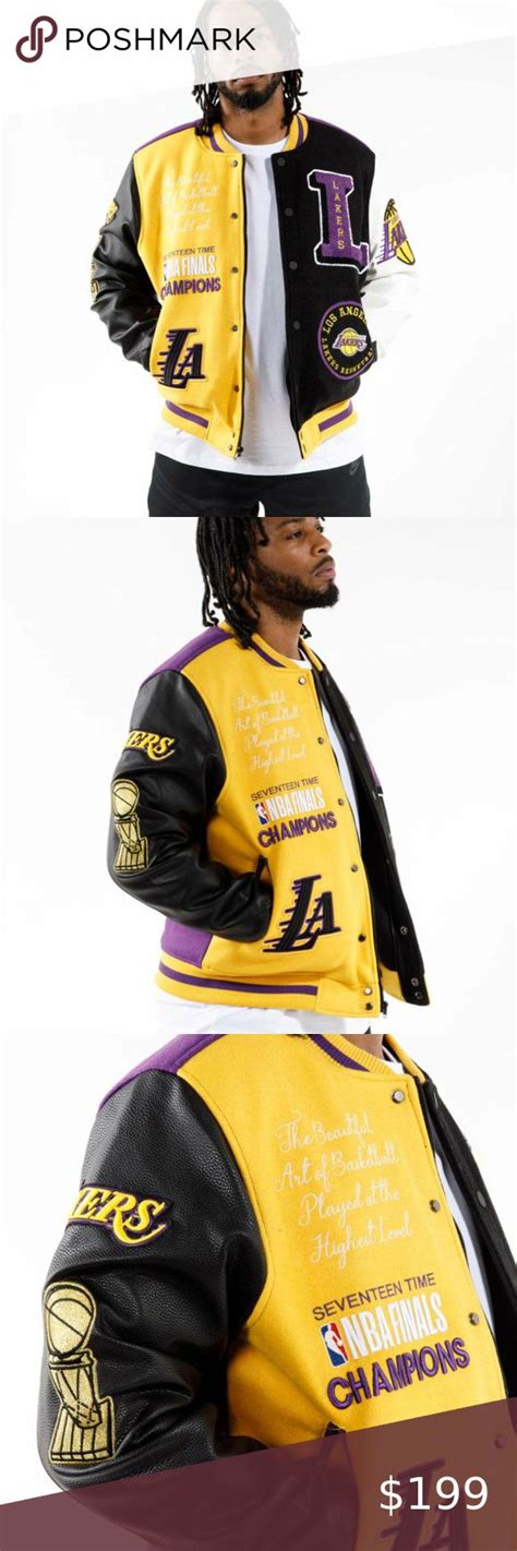 Pro Standard Los Angeles Lakers Logo Varsity Jacket In Los