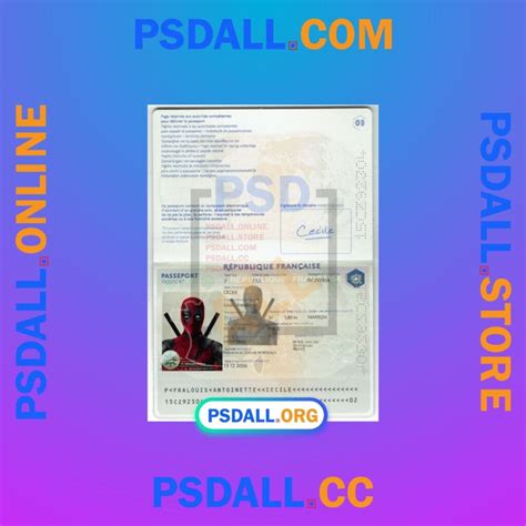 France Passport Psd Template Psdall Org