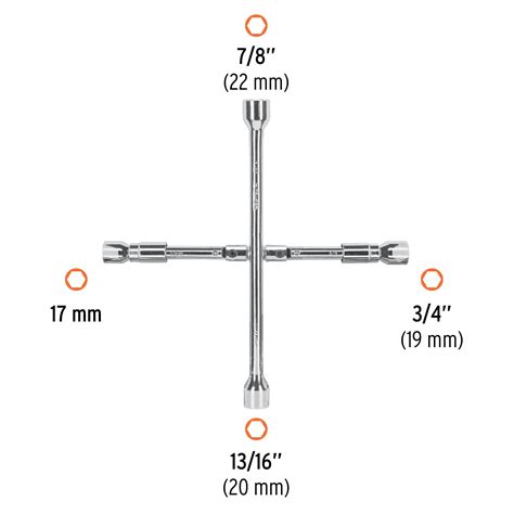 Llave De Cruz Plegable Pulida Y Cromada Truper Llaves De Cruz