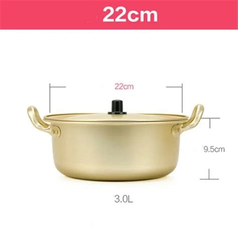 Nouilles Ramen de Style coréen Pot doré soupe chaude en aluminium