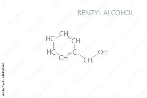 Benzyl Alcohol Molecular Skeletal Chemical Formula Stock Vector Adobe Stock