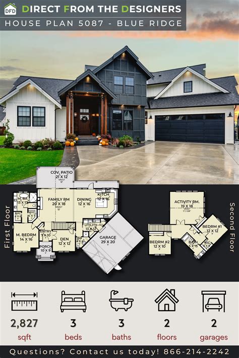 Two Story Rustic Craftsman Style House Plan 5087 Plan 5087