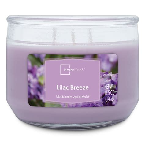 Mainstays Lilac Breeze Scented Wick Candle Oz Walmart