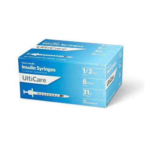 Buy Ulticare Ulti Fine Ii U 100 Insulin Syringes 31 Gauge Box Of 100