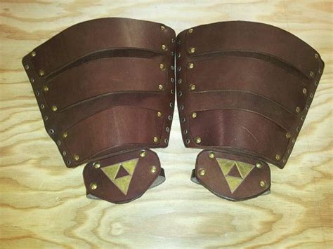 Leather Armor Hylian Gauntlets With Triforce Link Gauntlets Leather