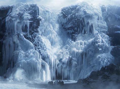 "Frozen waterfall " by Victor Manin : r/ImaginaryWaterfalls