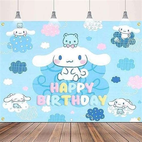 ODM Cinnamoroll Birthday Decorations Party Supplies Set Include Banner