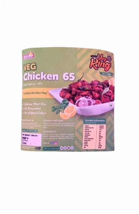 Deep Fry 500g Veg King Frozen Veg Chicken 65 For Restaurant Packaging Type Packet At Rs 490