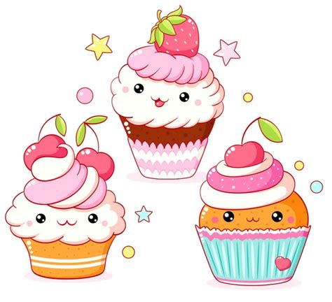 Pasteles Kawaii Imágenes De Stock De Arte Vectorial Depositphotos