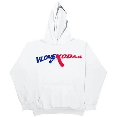 Vlone X Kodak Black Hoodie White Vlone