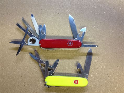 My Two Favorite Victorniox Swiss Army Knives Saks The Climber Yellow