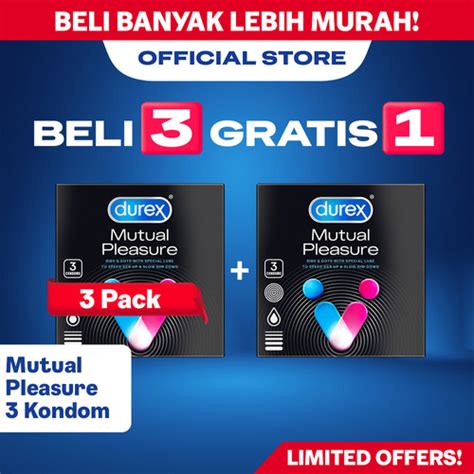 Promo Buy Free Durex Mutual Pleasure S Kondom Gerigi Tahan