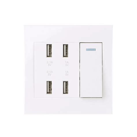 Prise De Commutation Murale V A Chargeur Usb Ports Prise De