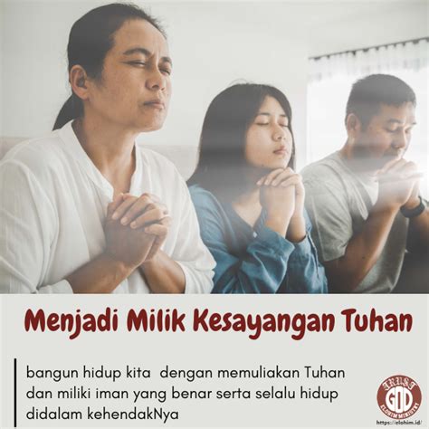 Menjadi Milik Kesayangan Tuhan Elohim Ministry