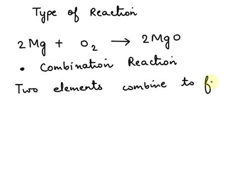 Solved Texts Classify Each Of The Reactions As To Which Reaction Type Which Reaction Could Be