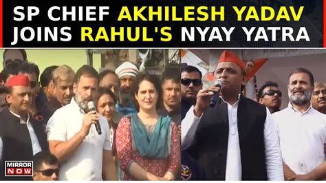 SP Chief Akhilesh Yadav Joins Rahul Gandhi In Congress Bharat Jodo