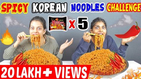 WORLD S SPICIEST NOODLES EATING CHALLENGE SPICY KOREAN NOODLES EATING