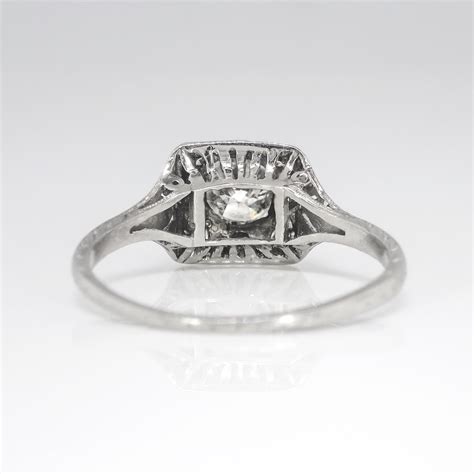 Edwardian S Rare Ct T W Old European Cut Diamond Filigree Hand