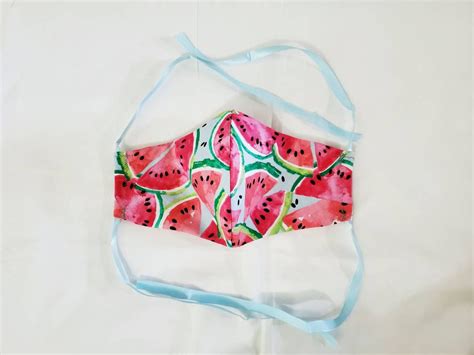 Watermelon Watermelon Face Mask Face Mask With Filter Etsy