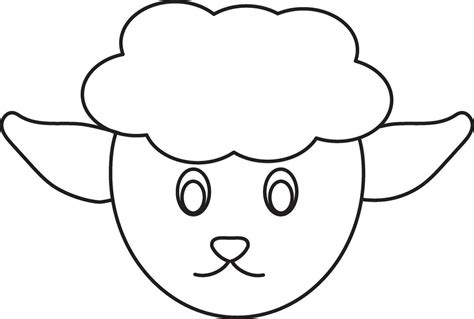 Illustration Of Sheep Face Icon For Wool Concept In Stroke Style