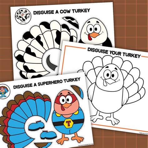 Free Printable Turkey In Disguise Templates To Hide A Turkey